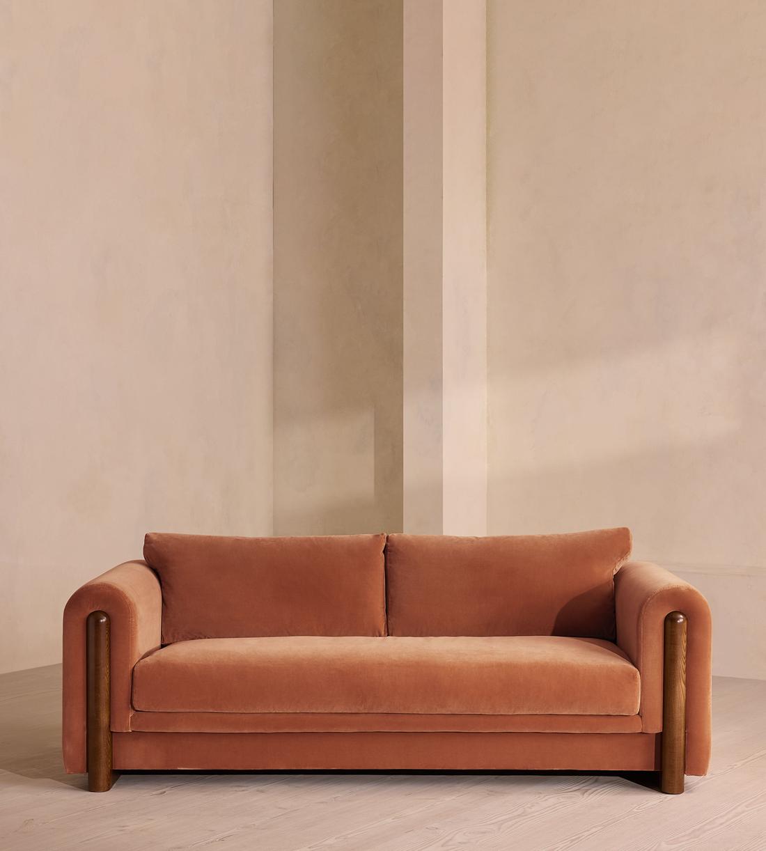Farrell Three Seater Sofa - Velvet - Antique Rose - Listing - Image 2