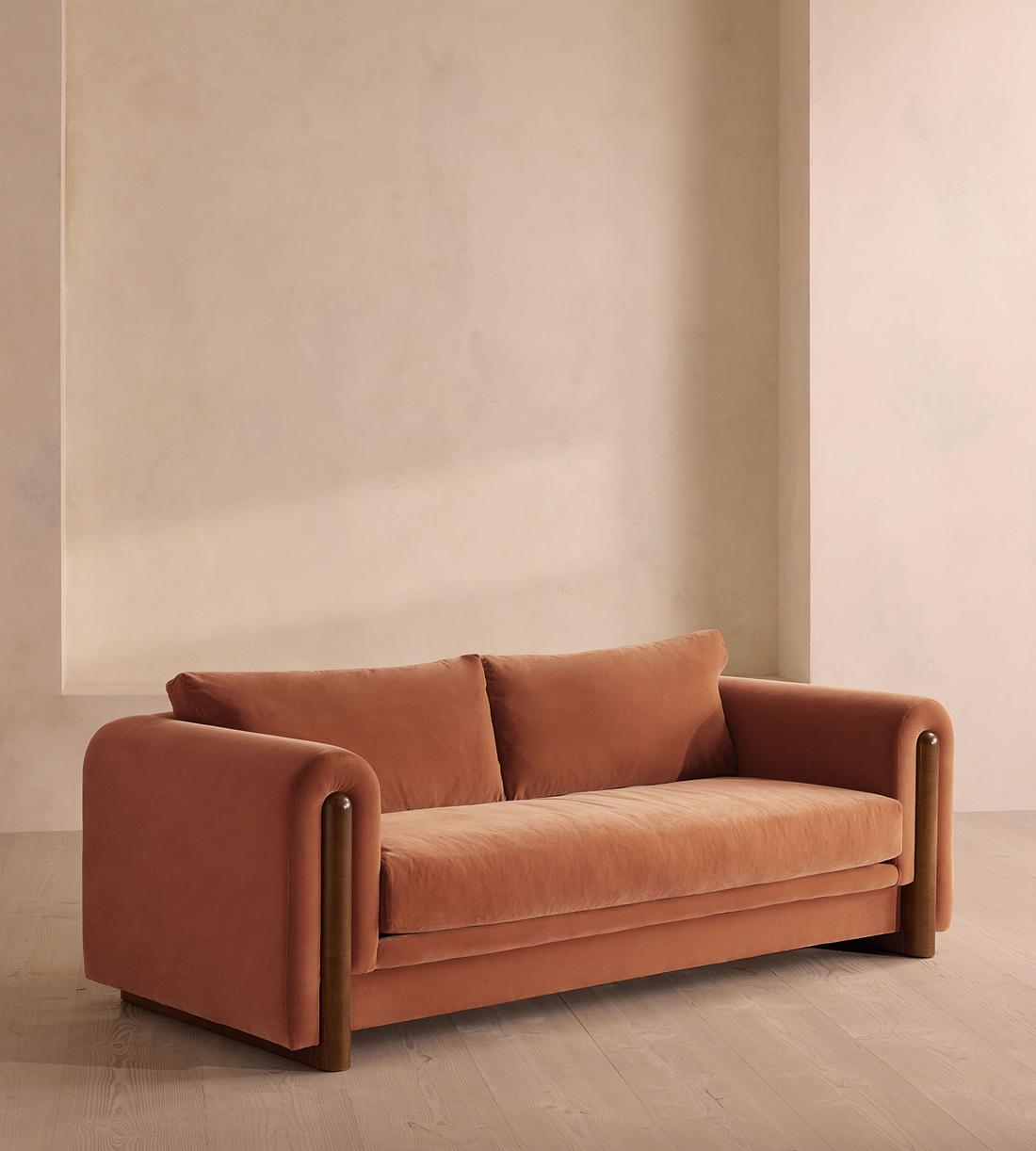 Farrell Three Seater Sofa - Velvet - Antique Rose - Listing - Image 1