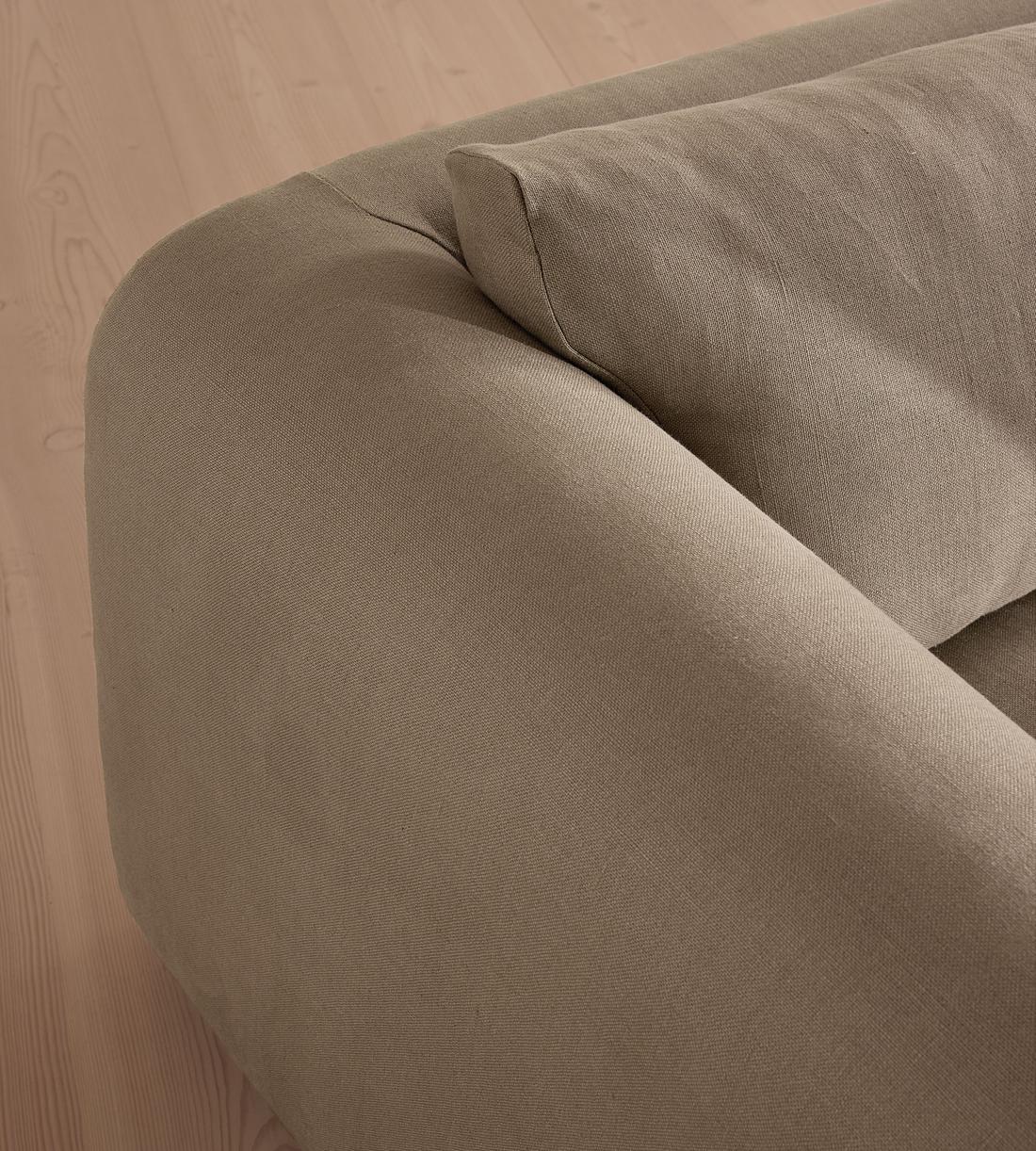 Farrell Three Seater Sofa - Linen - Mushroom - UK - Images - Image 6