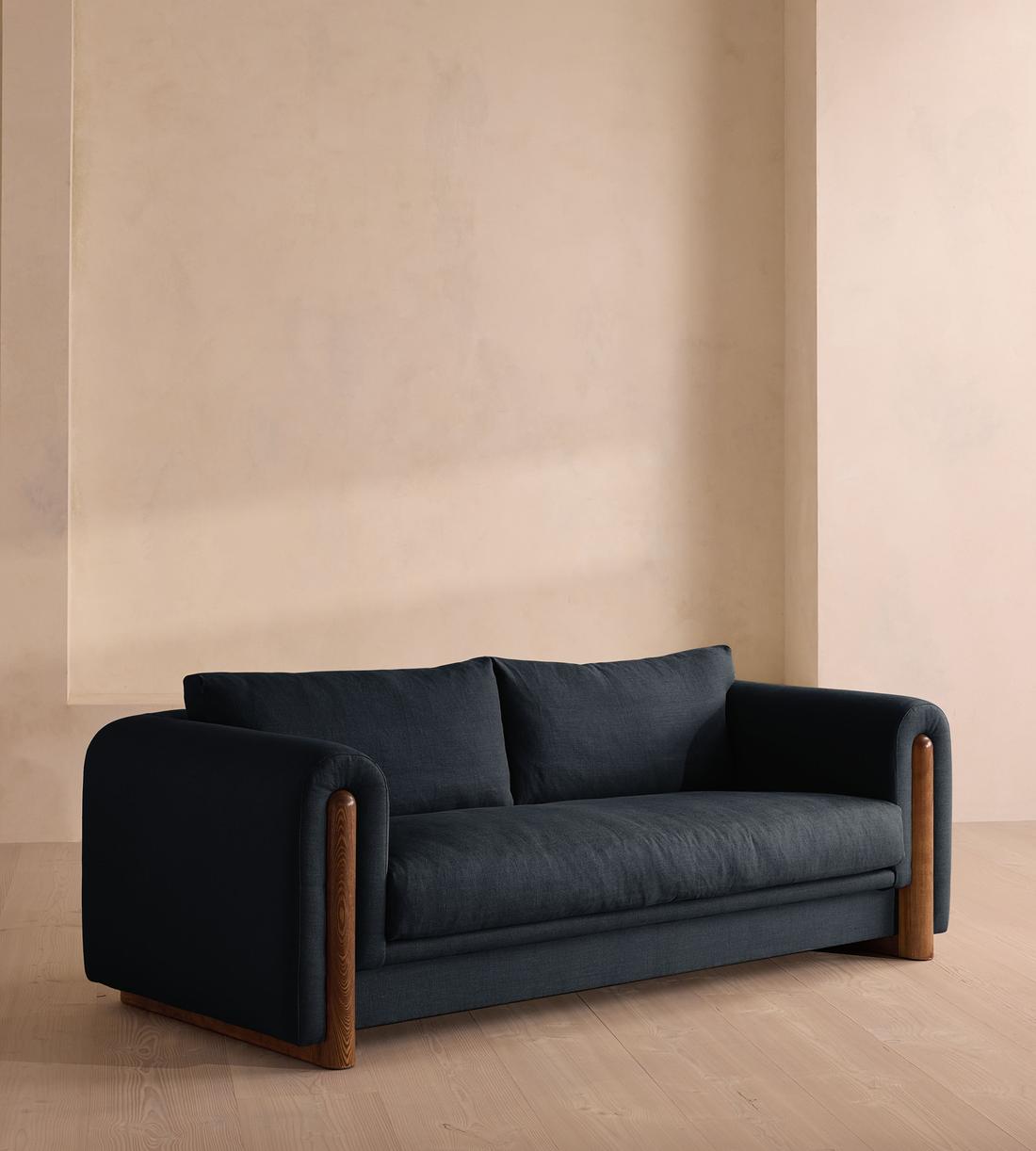Farrell Three Seater Sofa - Linen - Indigo - Listing - Image 1