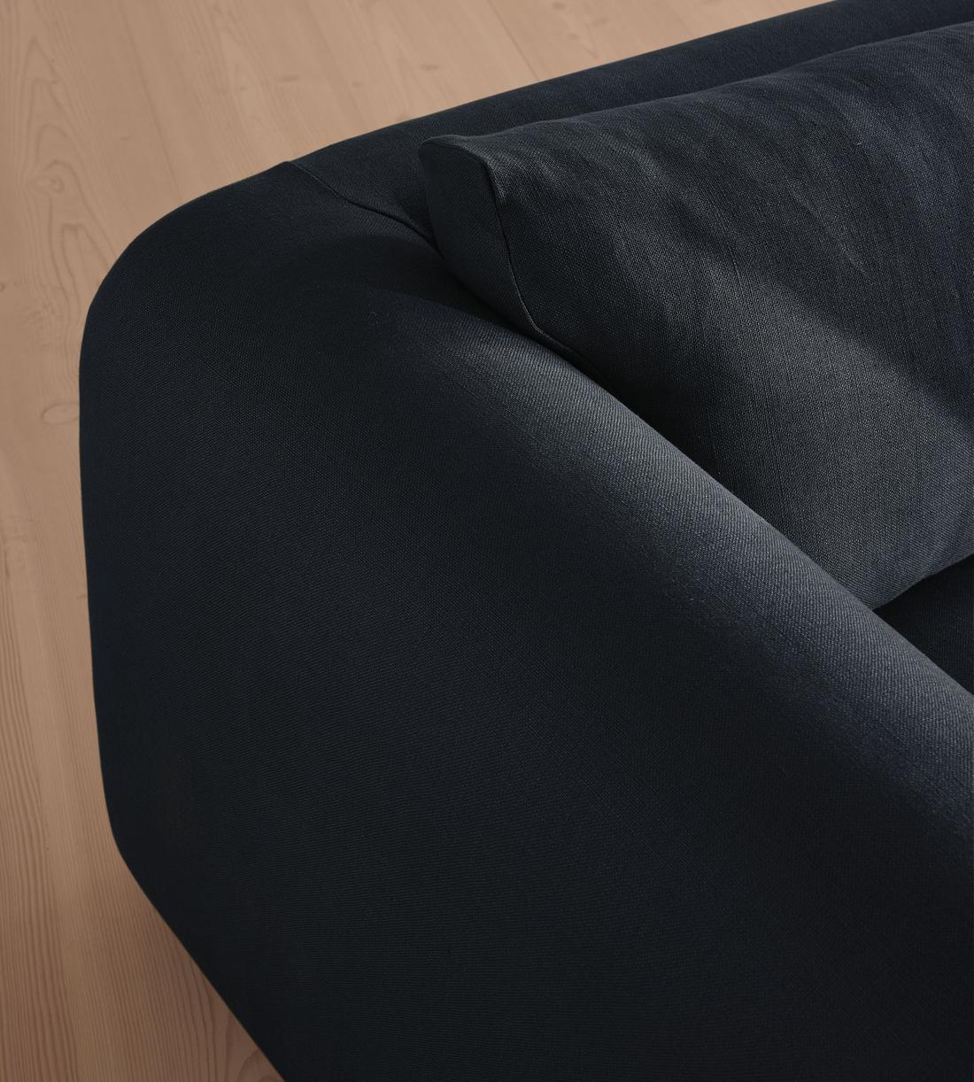 Farrell Three Seater Sofa - Linen - Indigo - Images - Image 6