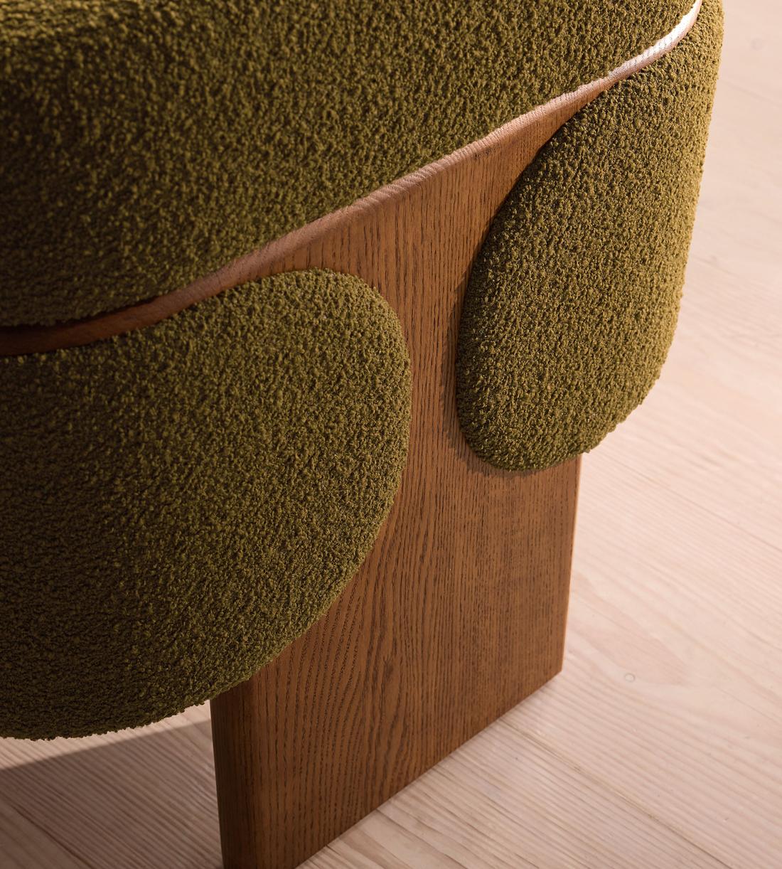 Eddie Armchair - Textured Wool Boucle - Kelp - US - Images - Image 7