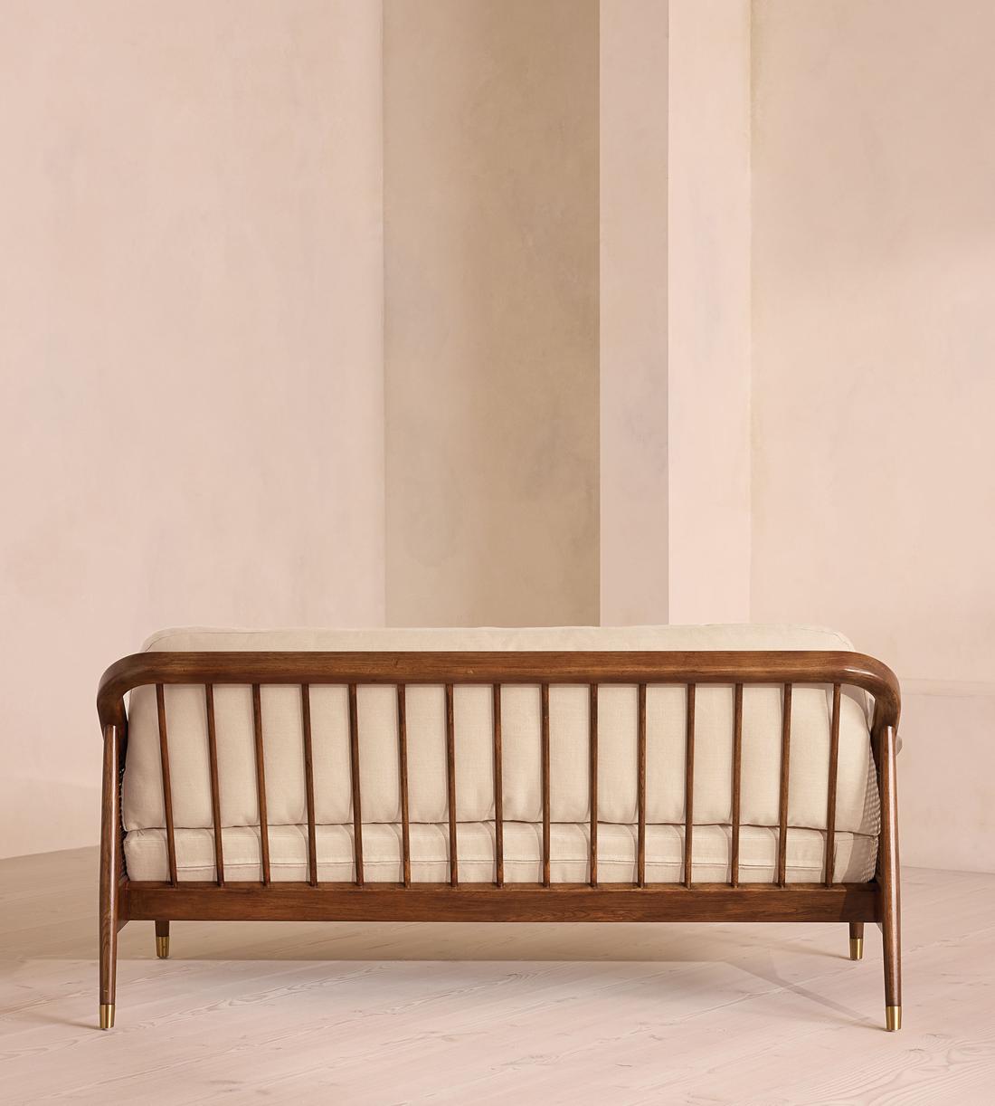 Atlanta Three Seater Sofa - Linen - Bisque - Images - Image 4