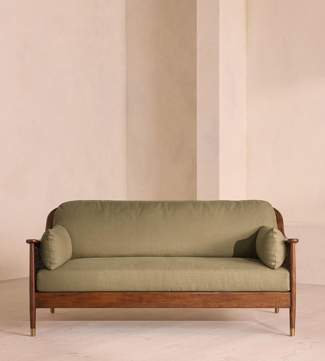 Atlanta Three Seater Sofa - Linen - Sage - Listing - Image 2