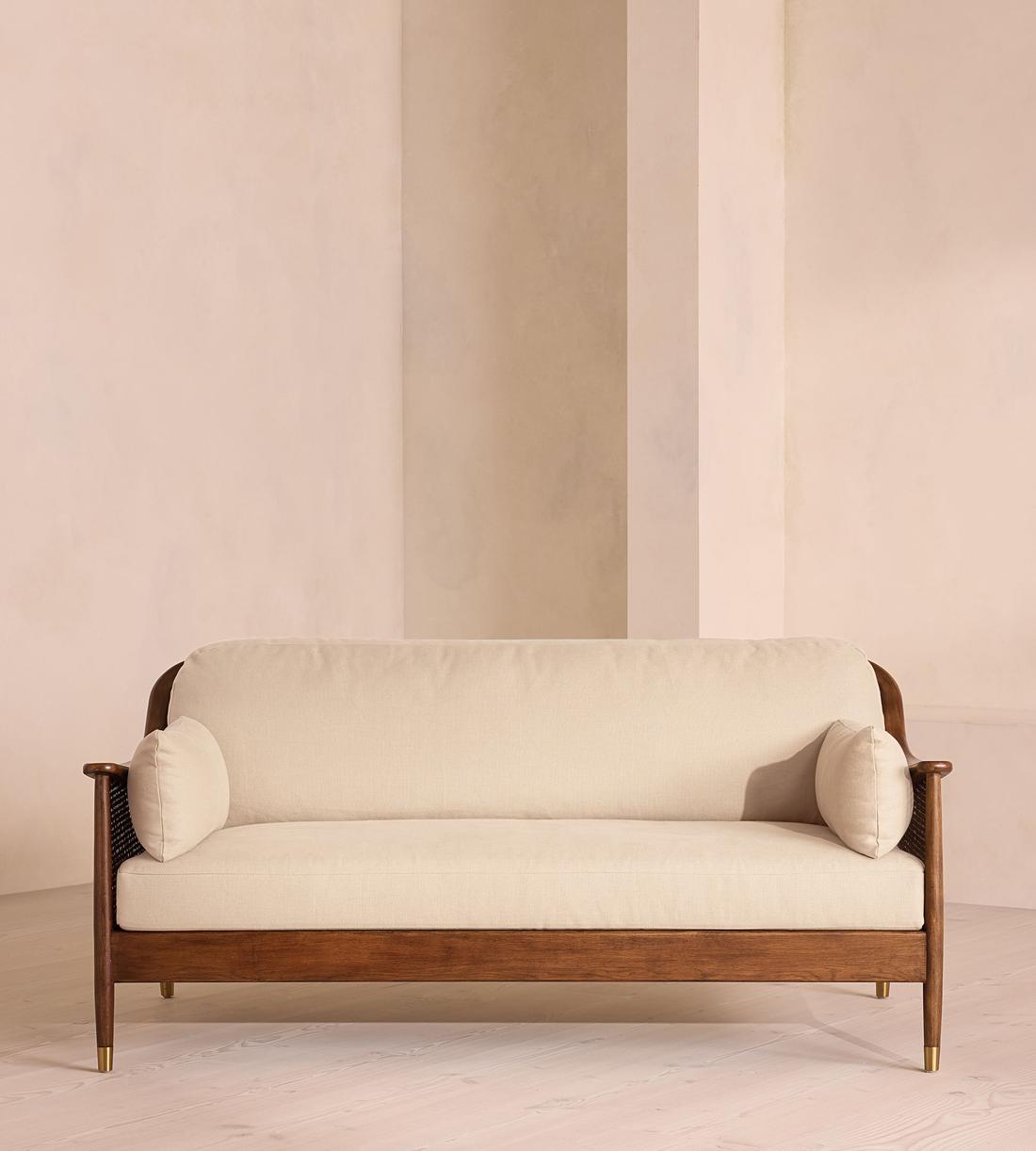 Atlanta Three Seater Sofa - Linen - Bisque - US - Listing - Image 2