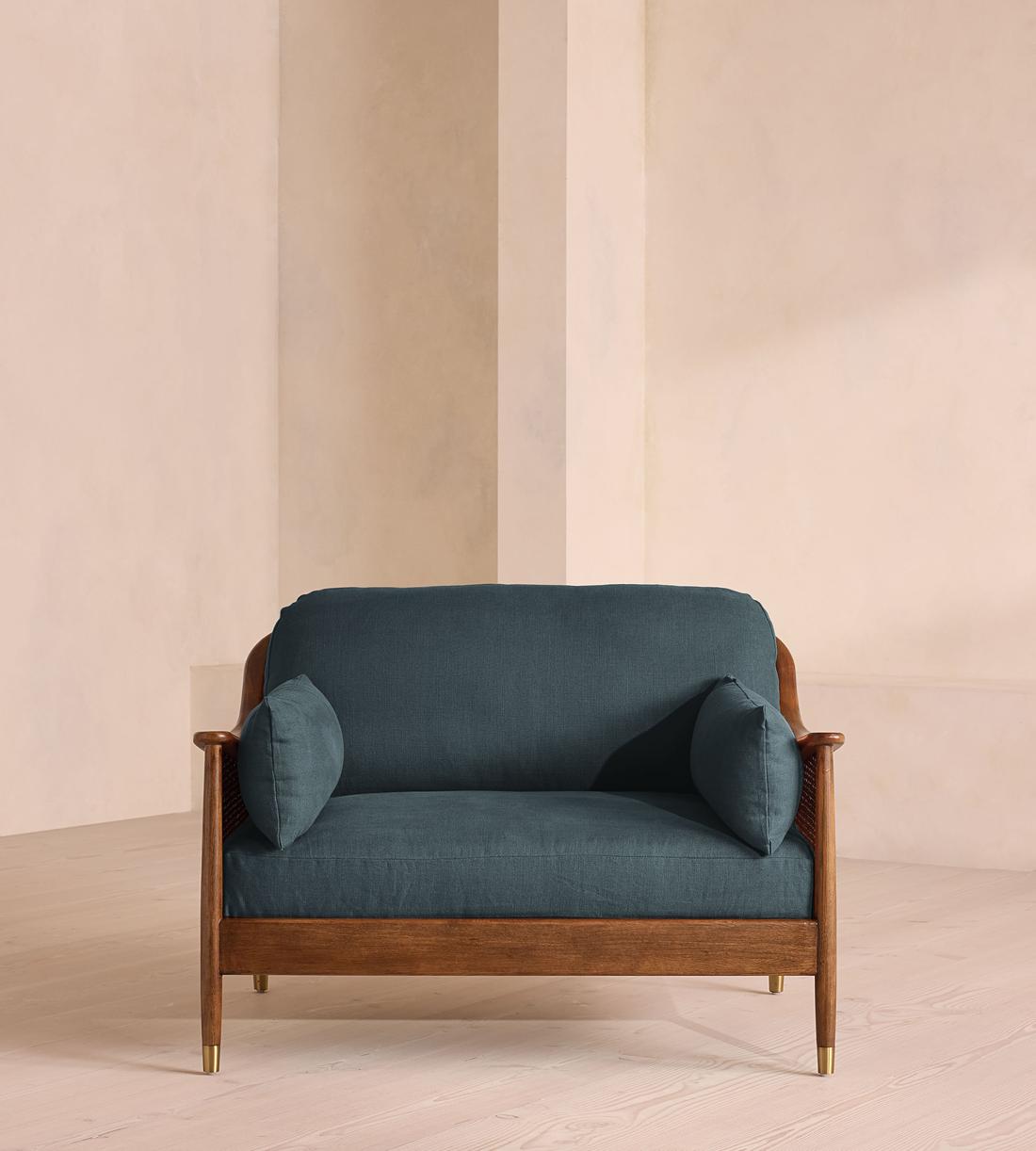 Atlanta Loveseat - Linen - Prussian Blue - US - Listing - Image 2