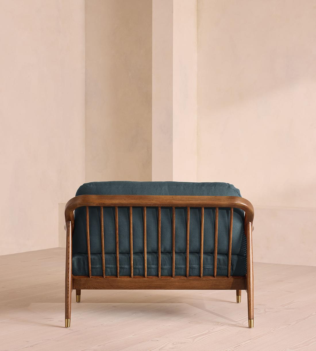 Atlanta Loveseat - Linen - Prussian Blue - US - Images - Image 4