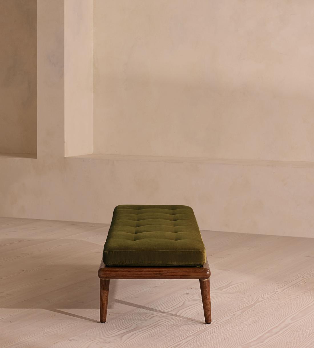Theodore Bench - Olive Velvet - Images - Image 3