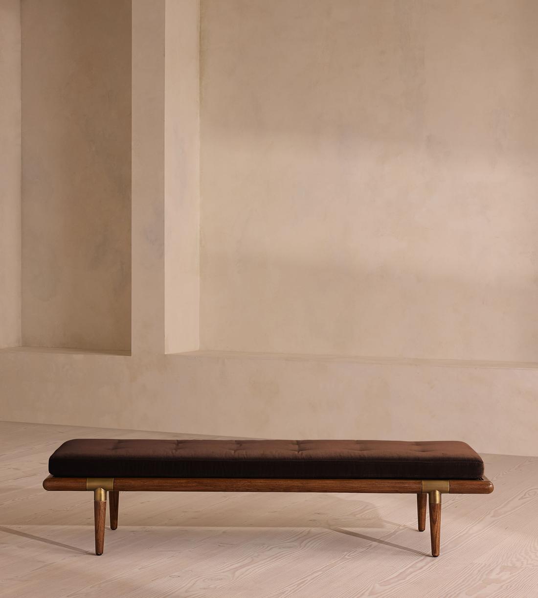 Theodore Bench - Chocolate Velvet - Listing - Image 1