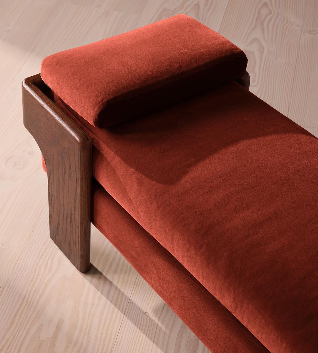 Marcia Bench - Rust Velvet - Images - Image 4