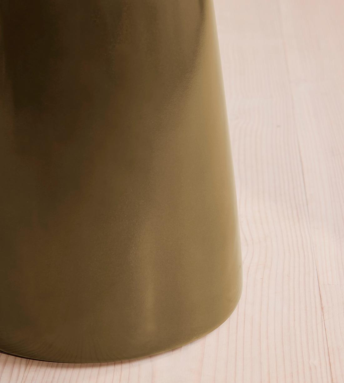 Rina Outdoor Concrete Side Table - Olive - Images - Image 6