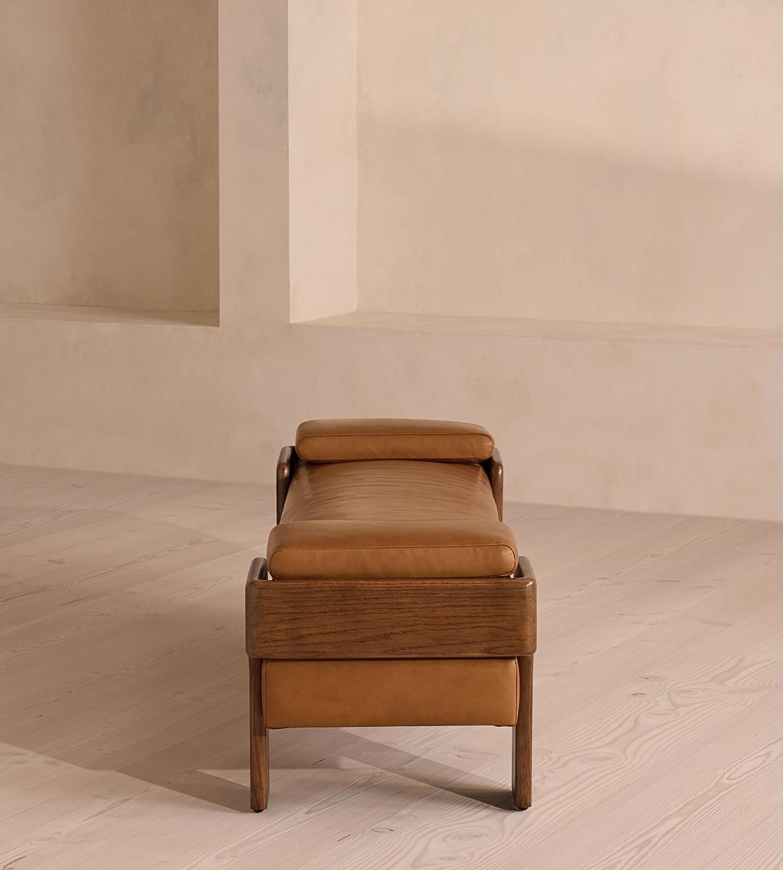 Marcia Bench - Leather - Chestnut - Images - Image 3