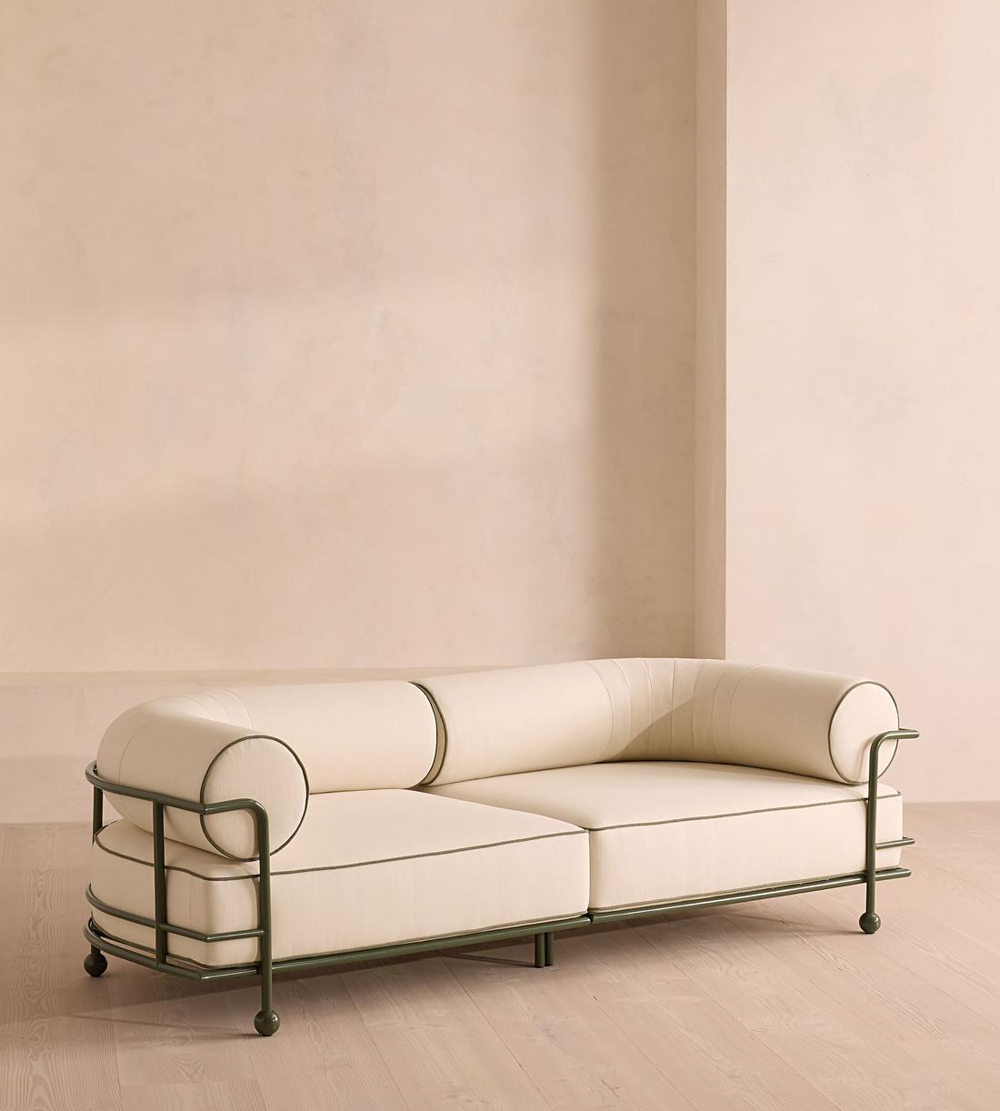 Gaspard Three-Seater Outdoor Sofa - Linen - Off White - US - Listing - Image 1