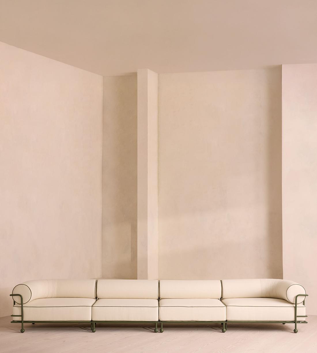 Gaspard Five-Seater Outdoor Sofa - Linen - Off White - US - Listing - Image 2