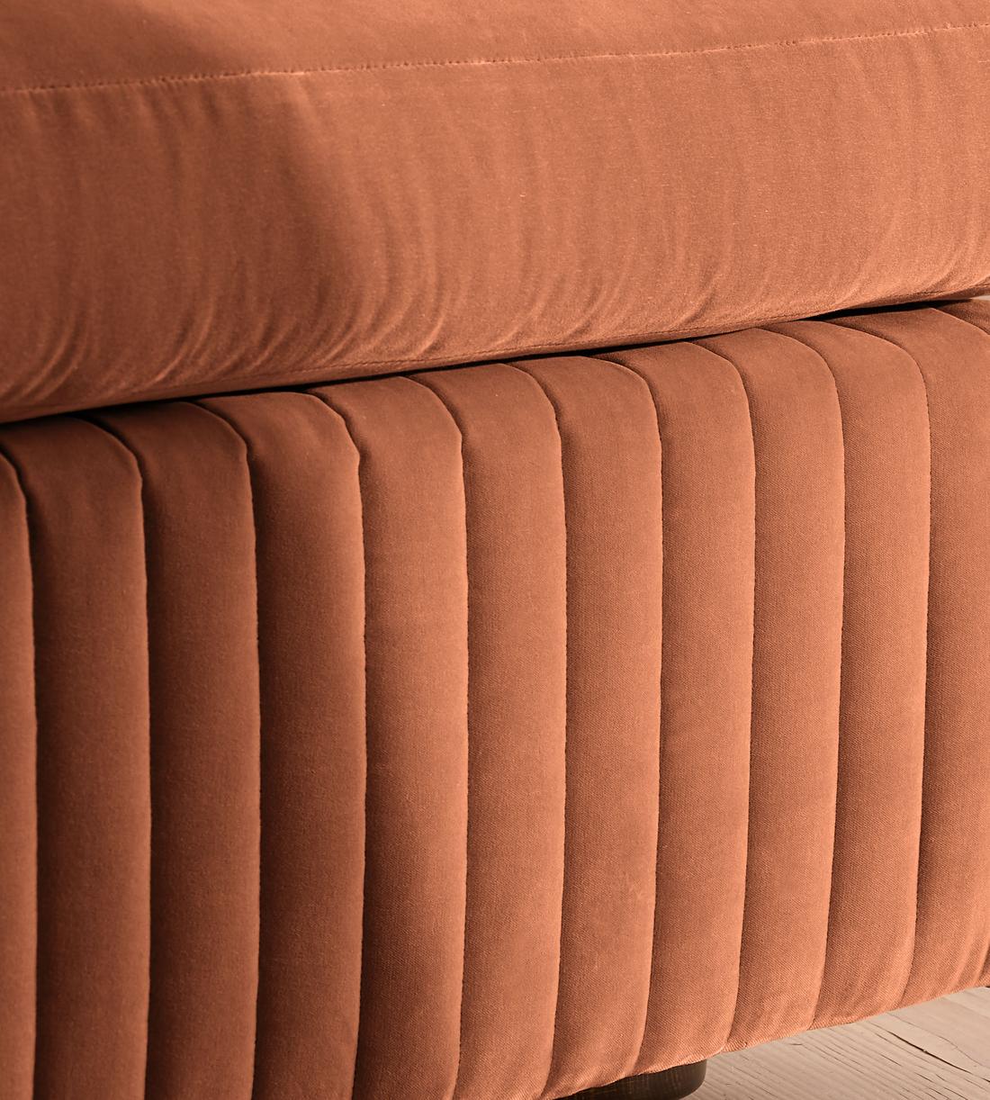 Oona Sectional Sofa - Three Seater - Velvet Antique Rose - US - Images - Image 5