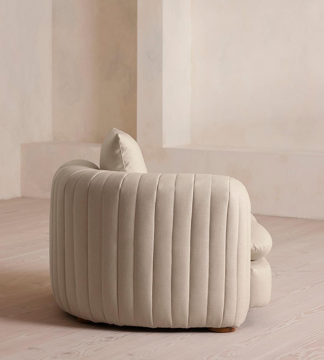 Vivienne Sectional Sofa - Armless Module - Linen - Bisque - US - Image 6