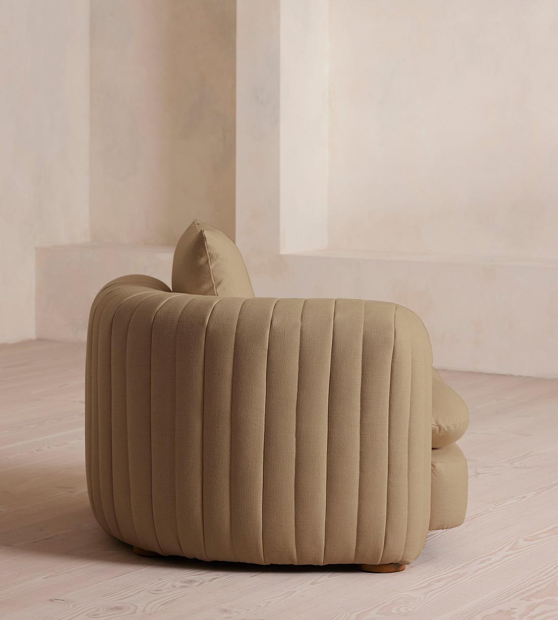 Vivienne Sectional Sofa - Armless Module - Linen - Wheat - US - Image 6