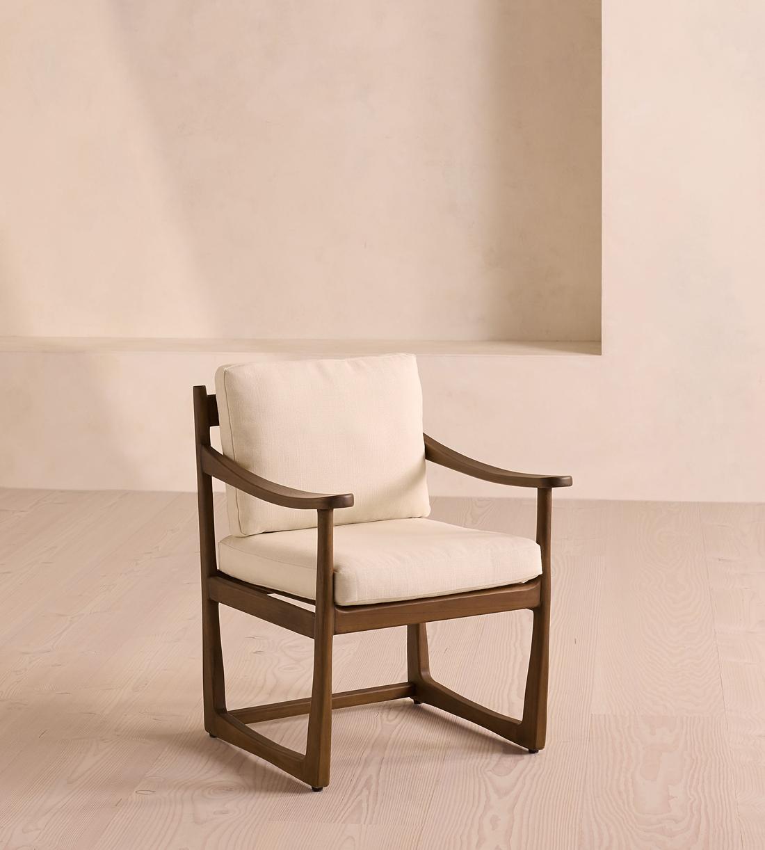 Morena Outdoor Dining Chair - Off White - Listing - Image 1