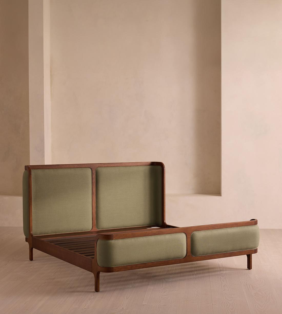 Belsa Bed - King - Linen - Sage - Images - Image 3