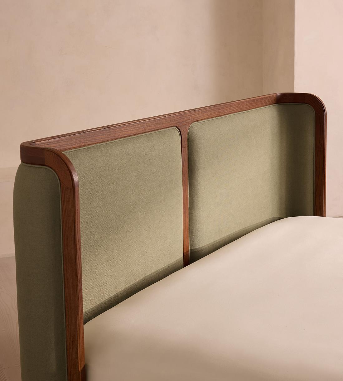 Belsa Bed - King - Linen - Sage - Images - Image 4
