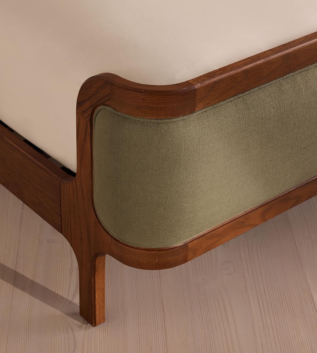 Belsa Bed - King - Linen - Sage - Images - Image 5