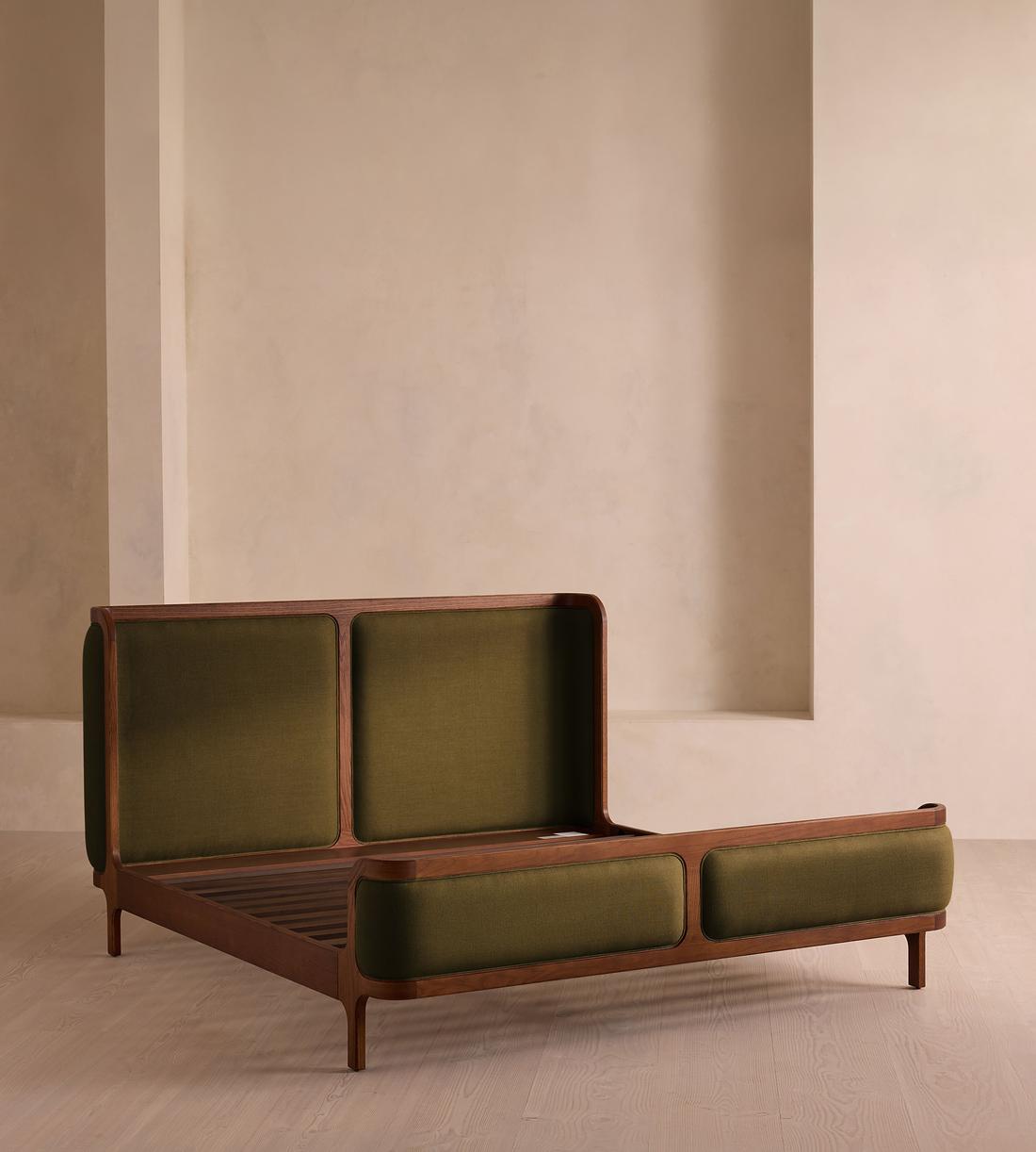 Belsa Bed - King - Linen - Olive - Images - Image 3