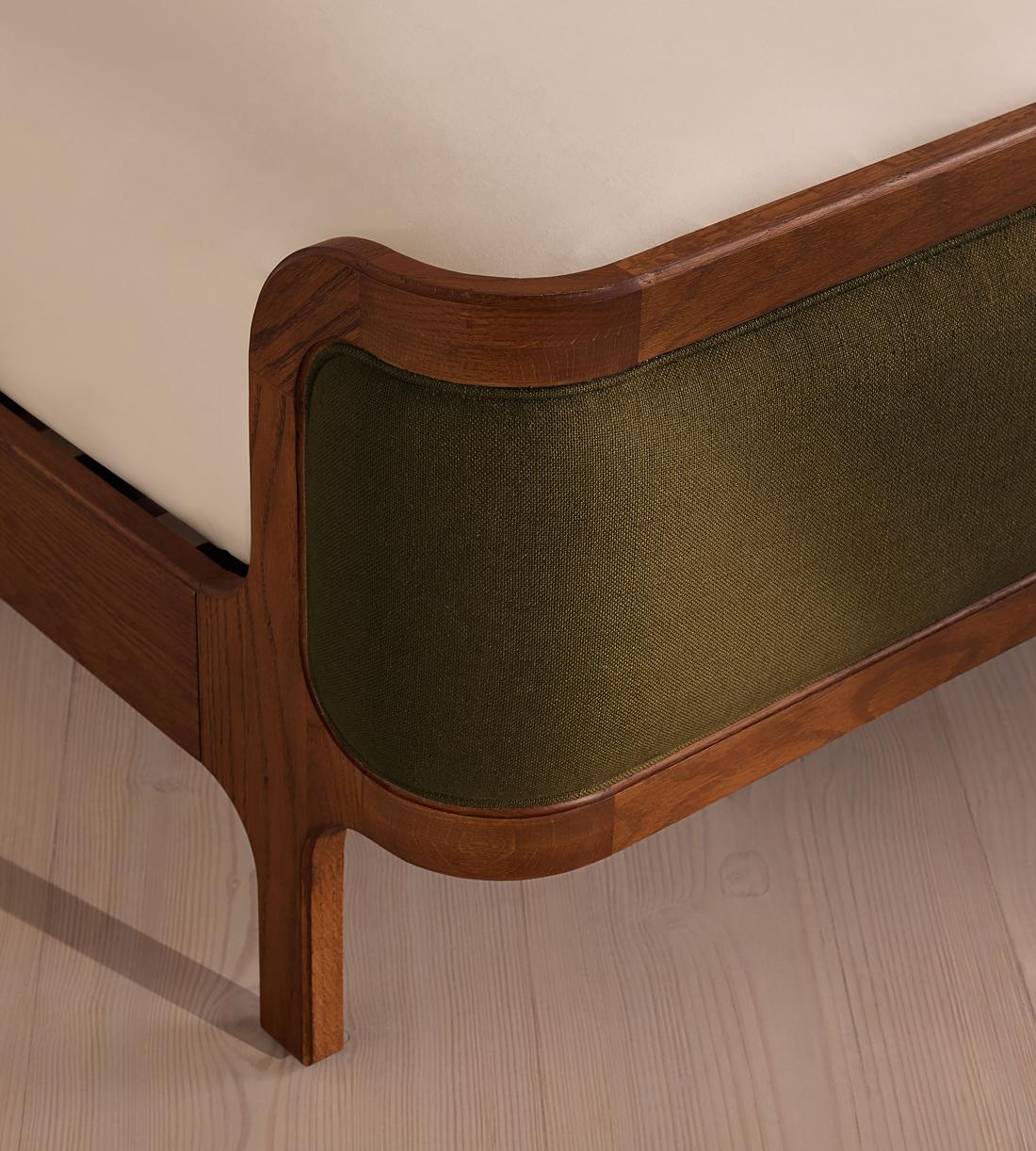 Belsa Bed - King - Linen - Olive - Images - Image 5