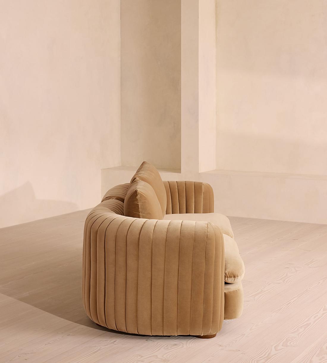 Vivienne Deeper Sit Modular Sofa - Three Seater - Velvet Camel UK - Images - Image 3