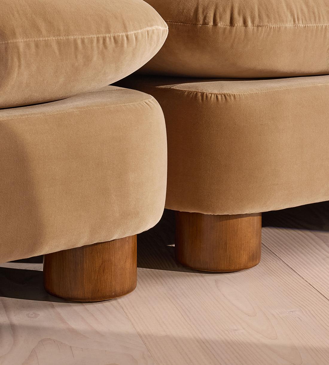 Vivienne Deeper Sit Modular Sofa - Three Seater - Velvet Camel UK - Images - Image 5