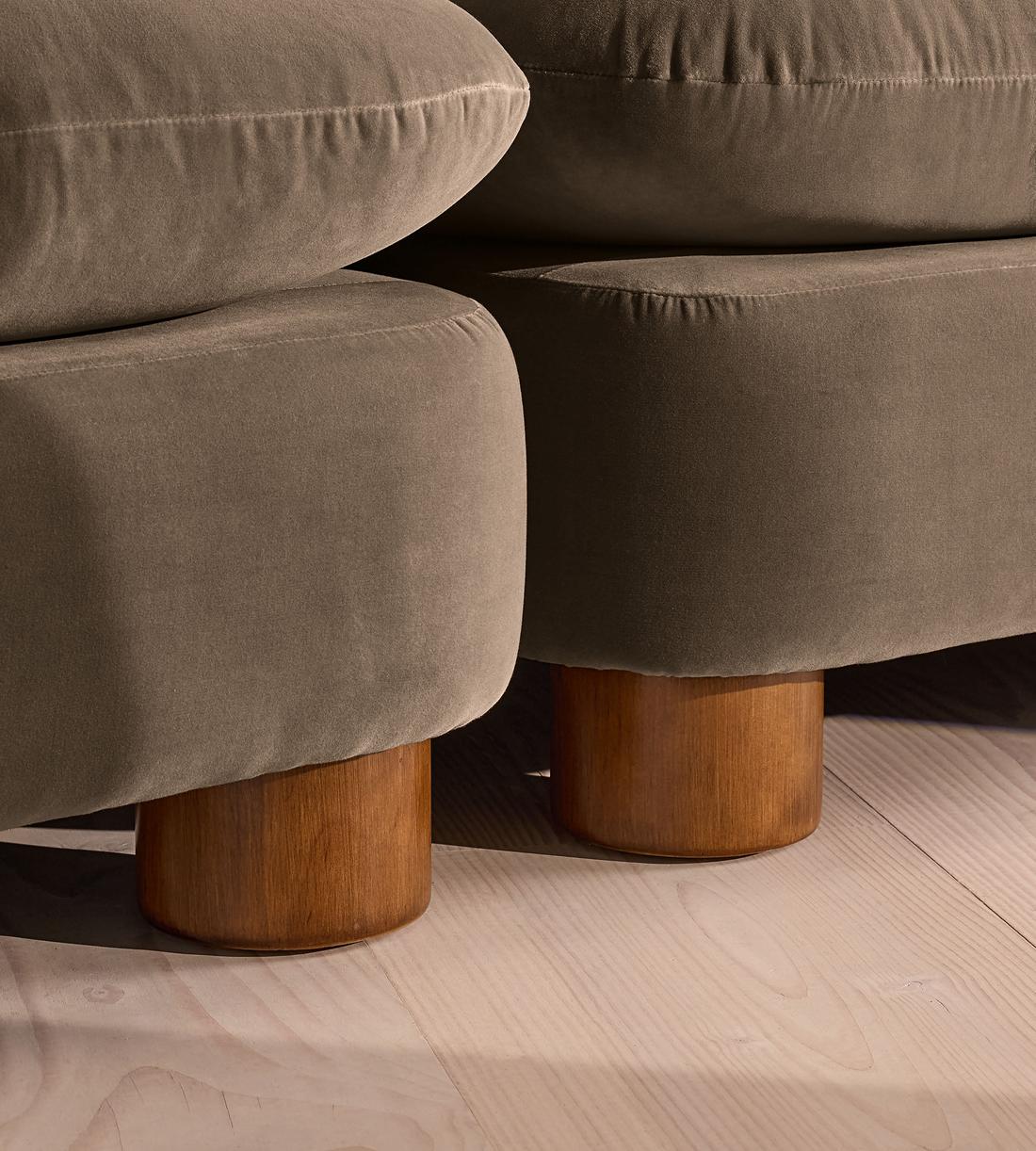 Vivienne Deeper Sit Modular Sofa - Three Seater - Velvet Taupe UK - Images - Image 5