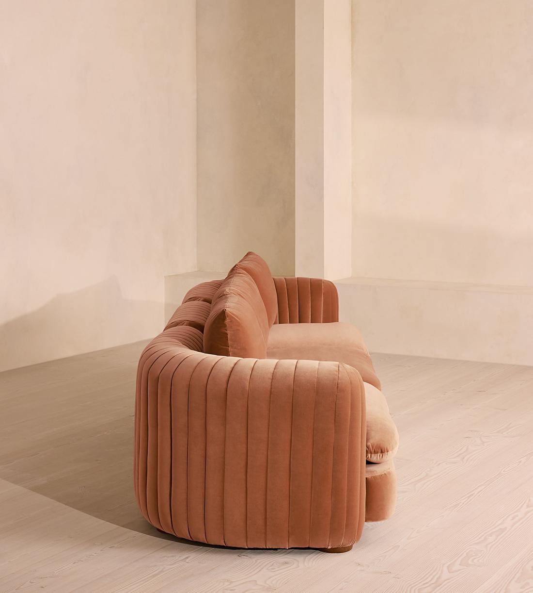 Vivienne Deeper Sit Modular Sofa - Four Seater - Velvet Antique Rose UK - Images - Image 3