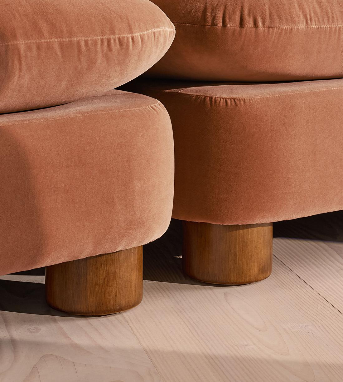 Vivienne Deeper Sit Modular Sofa - Four Seater - Velvet Antique Rose UK - Images - Image 5