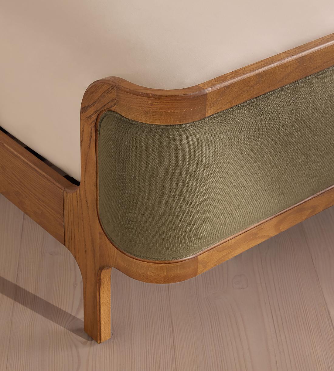 Belsa Bed - Light Oak - King - Linen - Sage - US - Images - Image 5