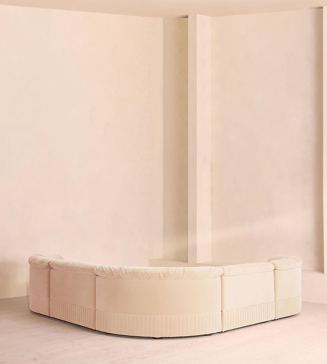 Oona Sectional Sofa - Corner Sofa - Velvet Porcelain - US - Images - Image 3