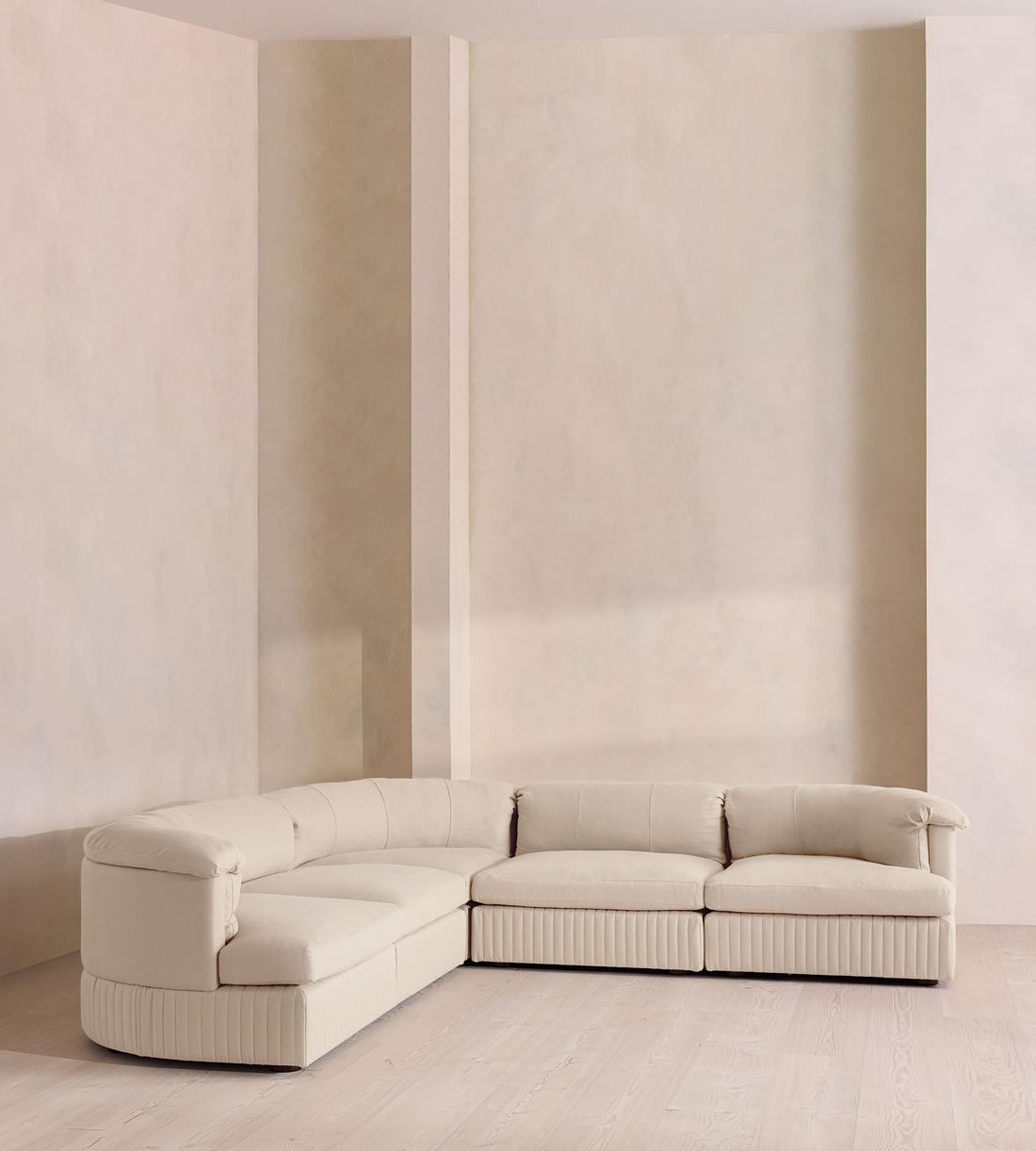 Oona Sectional Sofa - Corner Sofa - Linen - Bisque - US - Listing - Image 2