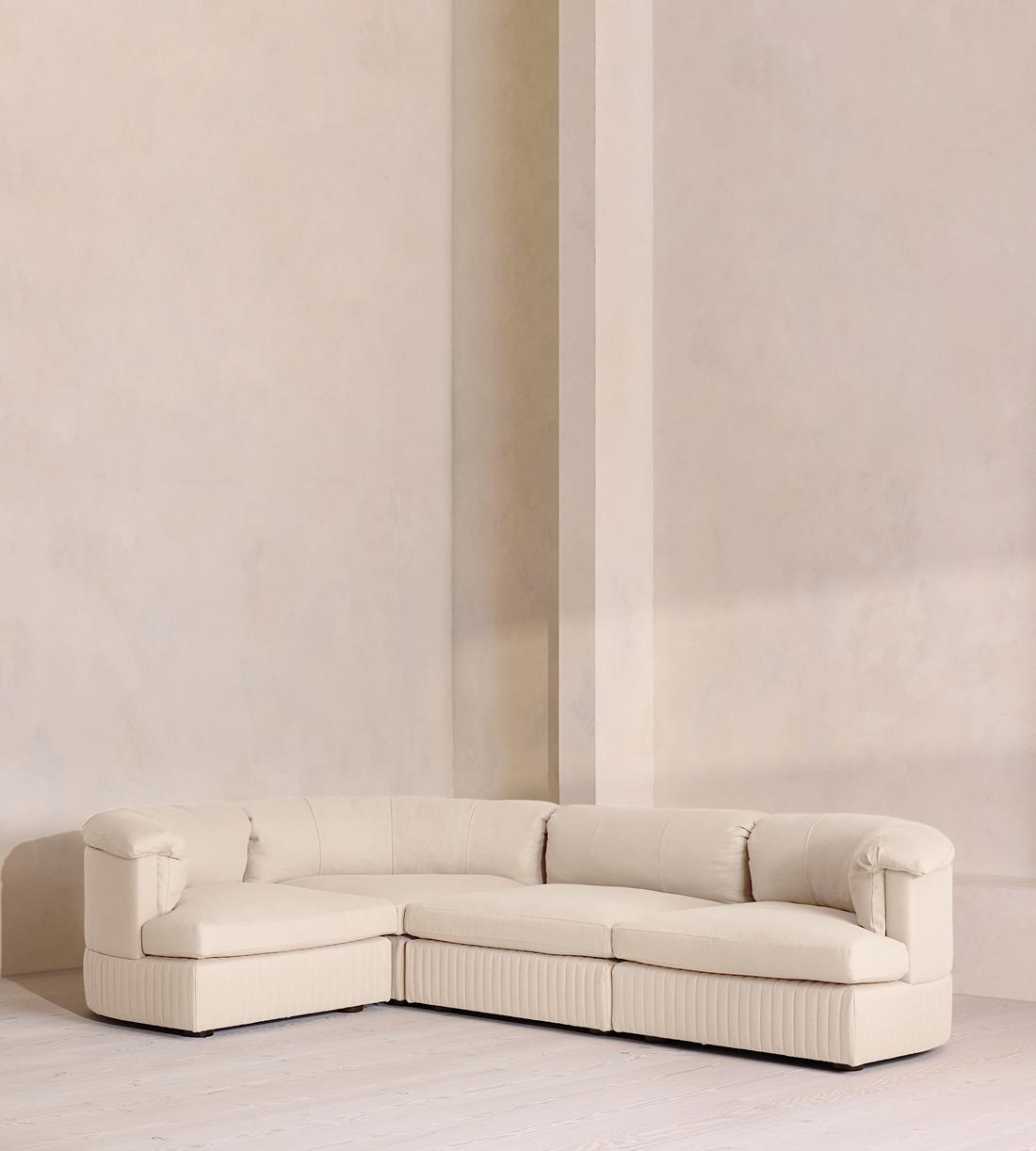 Oona Sectional Sofa - L-Shape Sofa - Linen - Bisque - US - Listing - Image 5