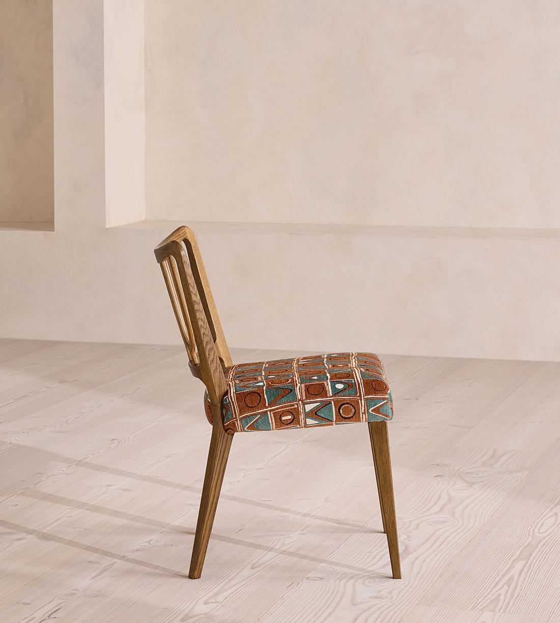 Leonie - Pair of Armless Dining Chair - Lumi Jacquard - Images - Image 4