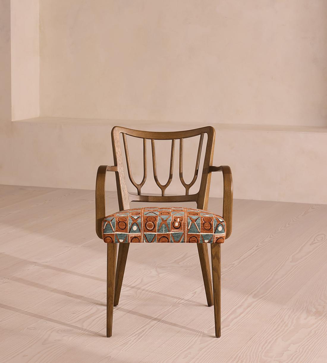 Leonie Armed Dining Chair - Lumi Jacquard - Listing - Image 2