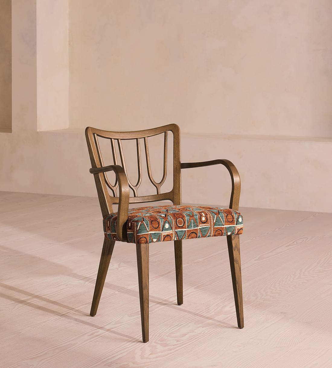 Leonie Armed Dining Chair - Lumi Jacquard - Listing - Image 3