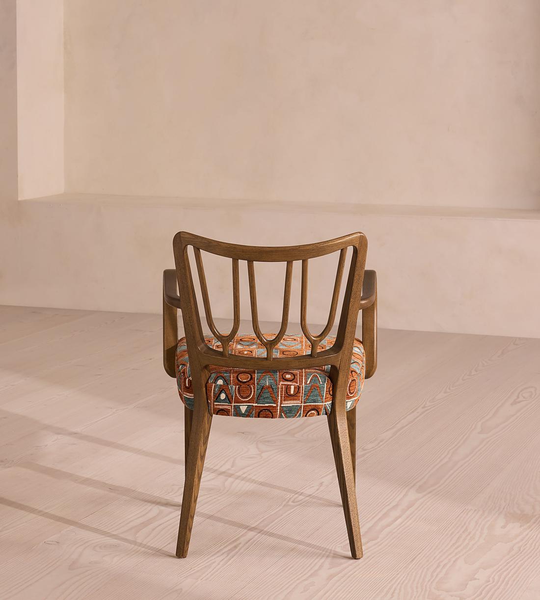 Leonie Armed Dining Chair - Lumi Jacquard - Images - Image 5