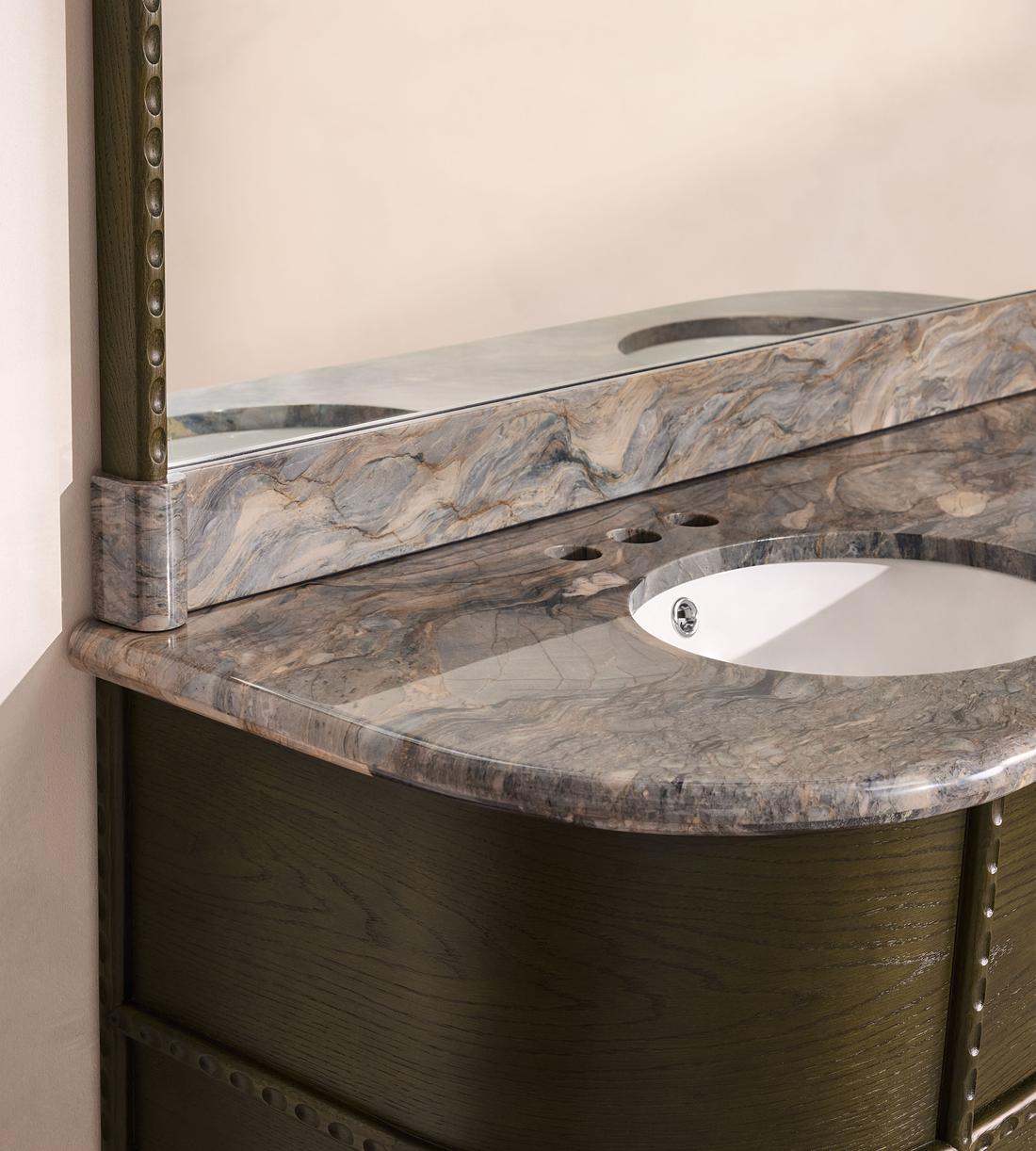 Pietro Double Vanity With Mirror - Brazilian Quartzite - Images - Image 8