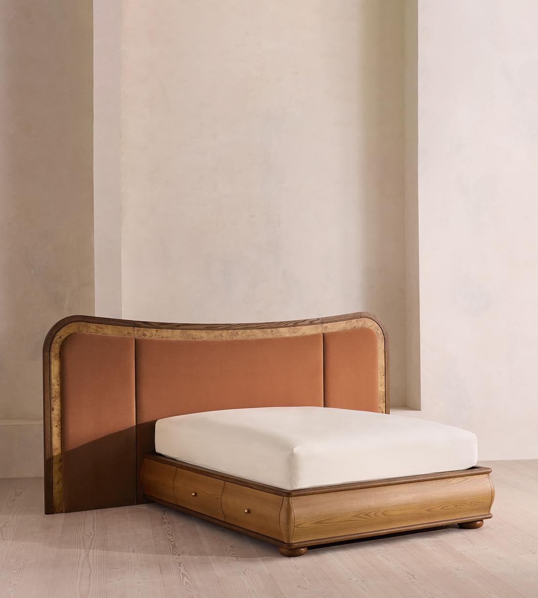 Alana Bed - King - Velvet - Antique Rose - Listing - Image 3