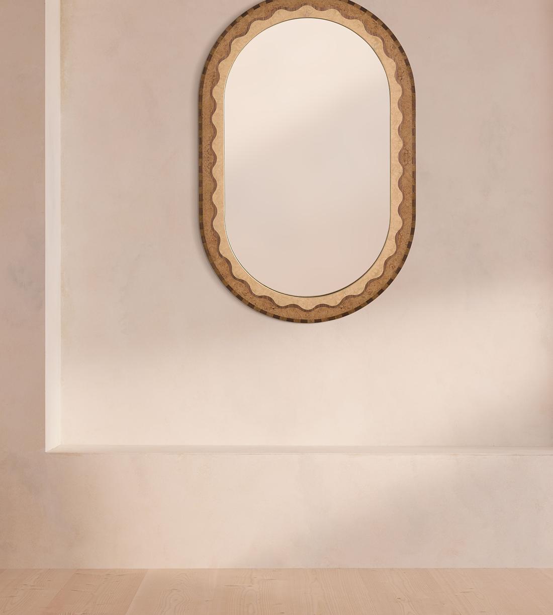 Marella Wall Mirror - Burl & Walnut - Listing - Image 1