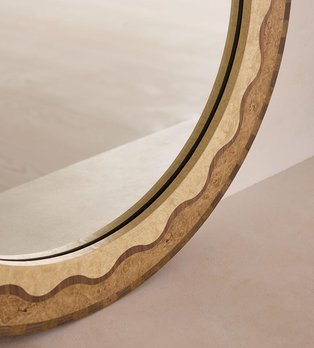 Marella Wall Mirror - Burl & Walnut - Images - Image 4