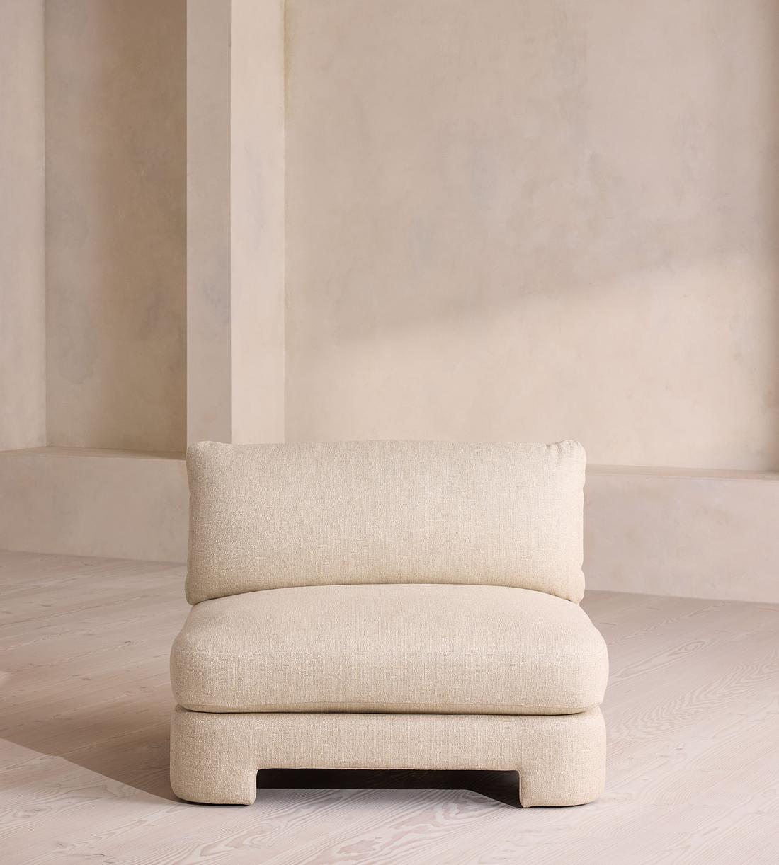 Odell Sectional Sofa - Armless Module - Textured Linen - US - Image 1