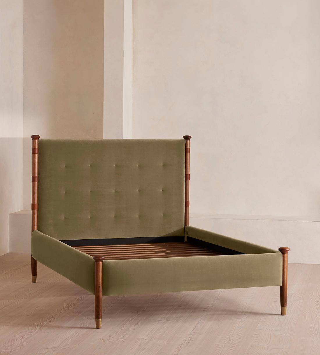 Paolo Bed - King - Velvet - Lichen - US - Images - Image 3