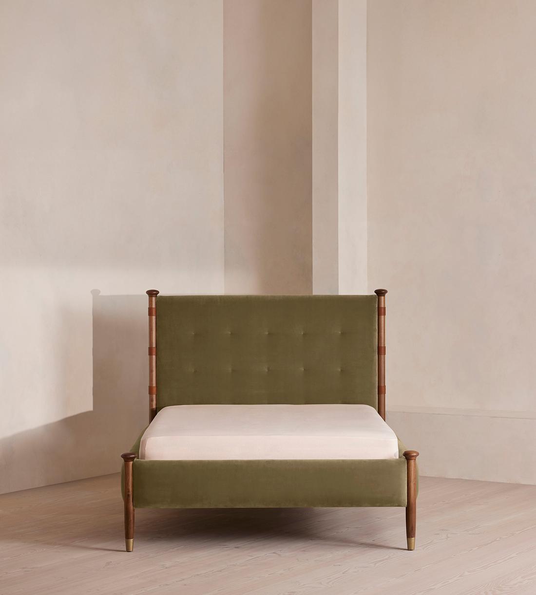 Paolo Bed - Queen - Velvet - Lichen - US - Listing - Image 2