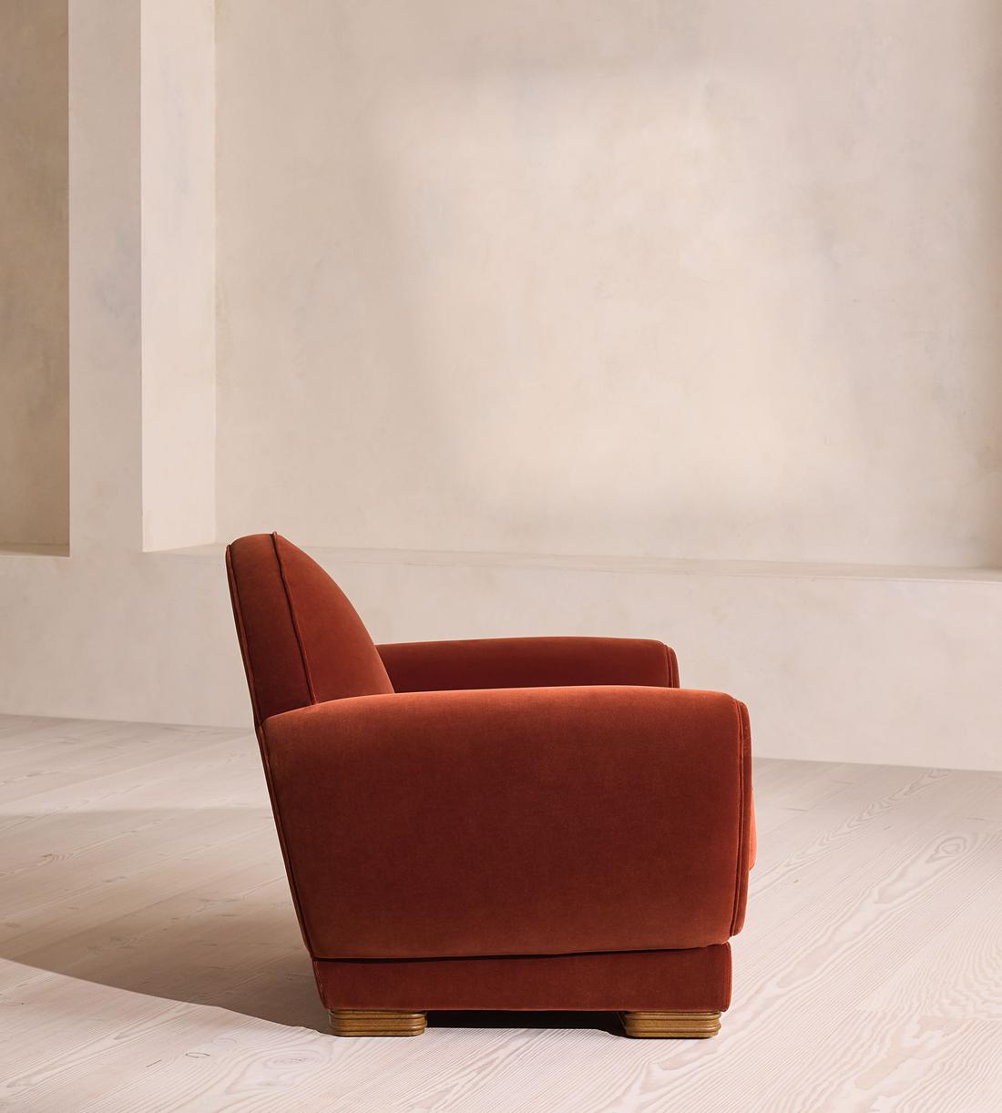 Aubin Armchair - Velvet - Rust - US - Images - Image 5