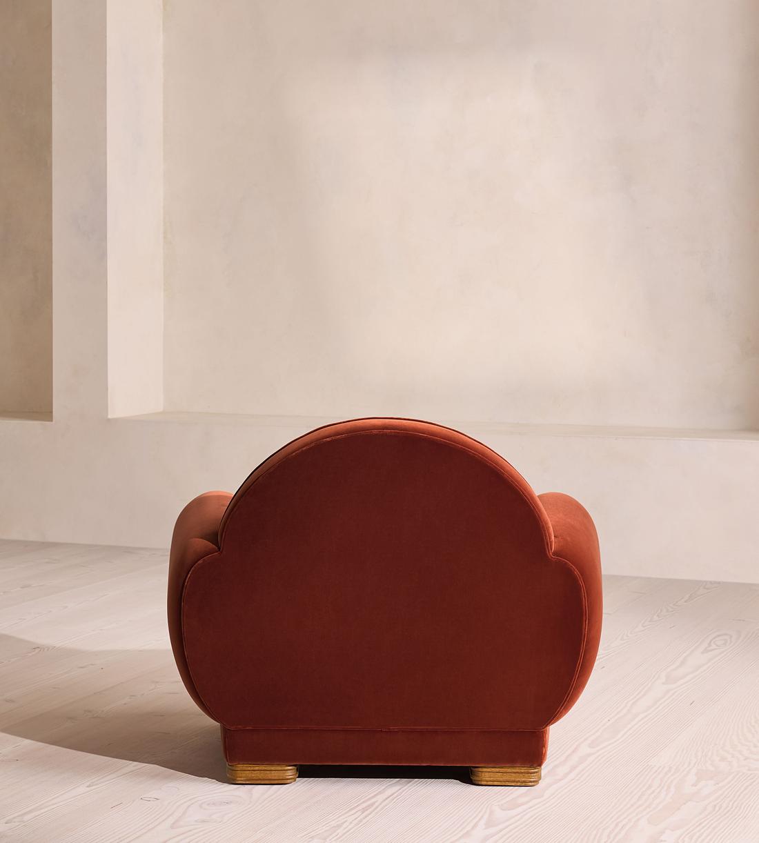 Aubin Armchair - Velvet - Rust - US - Images - Image 6