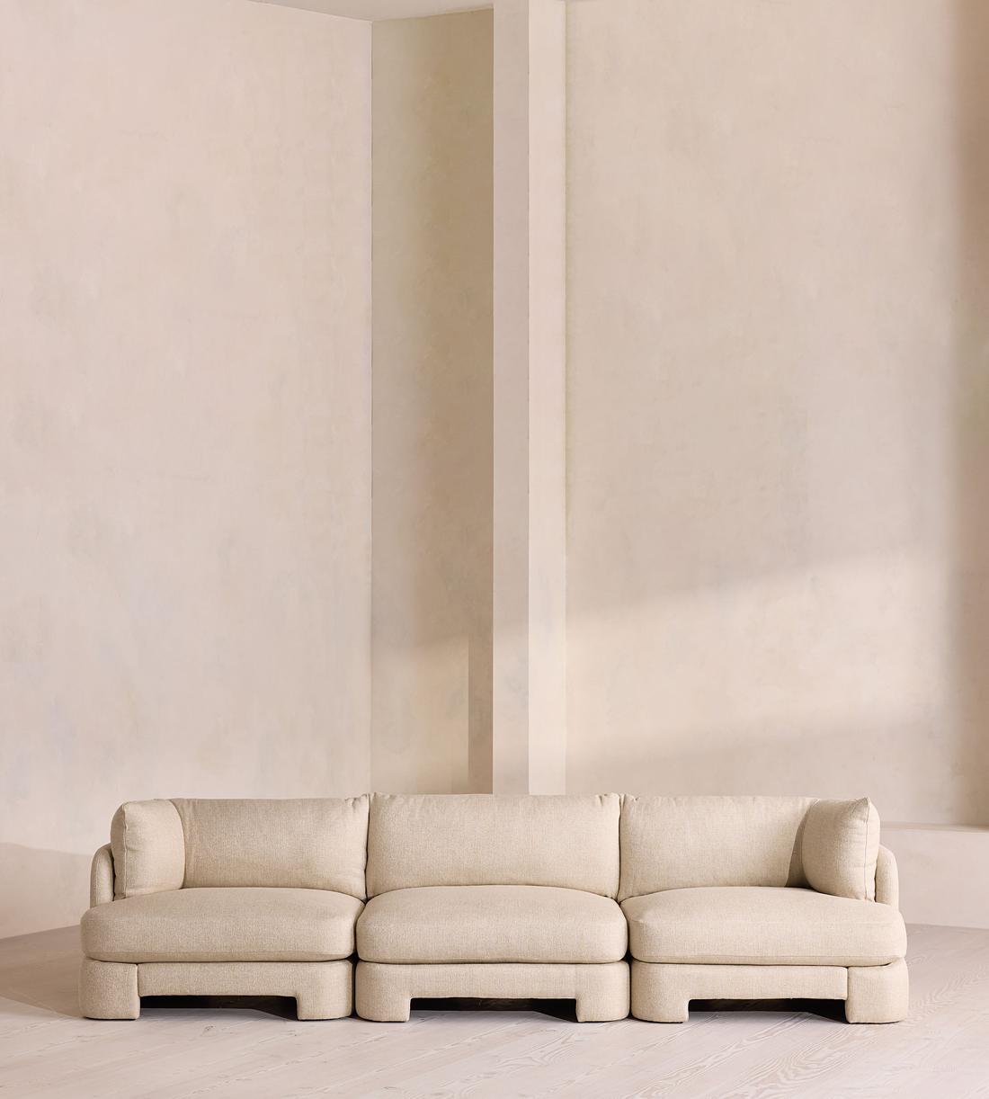 Odell Sectional Sofa - Four Seater - Textured Linen - US - Listing - Image 2